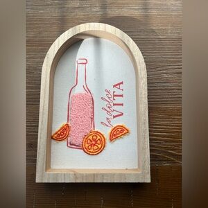 La Dolce Vita Embroidered Wall Art